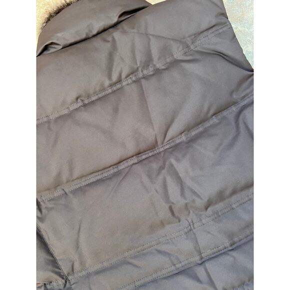 Eddie Bauer Goose Down detachable faux fur collar Puffer vest, brown, women's L - Picture 10 of 10